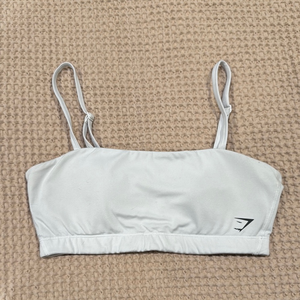 Gymshark White Bandeau Sports Bra